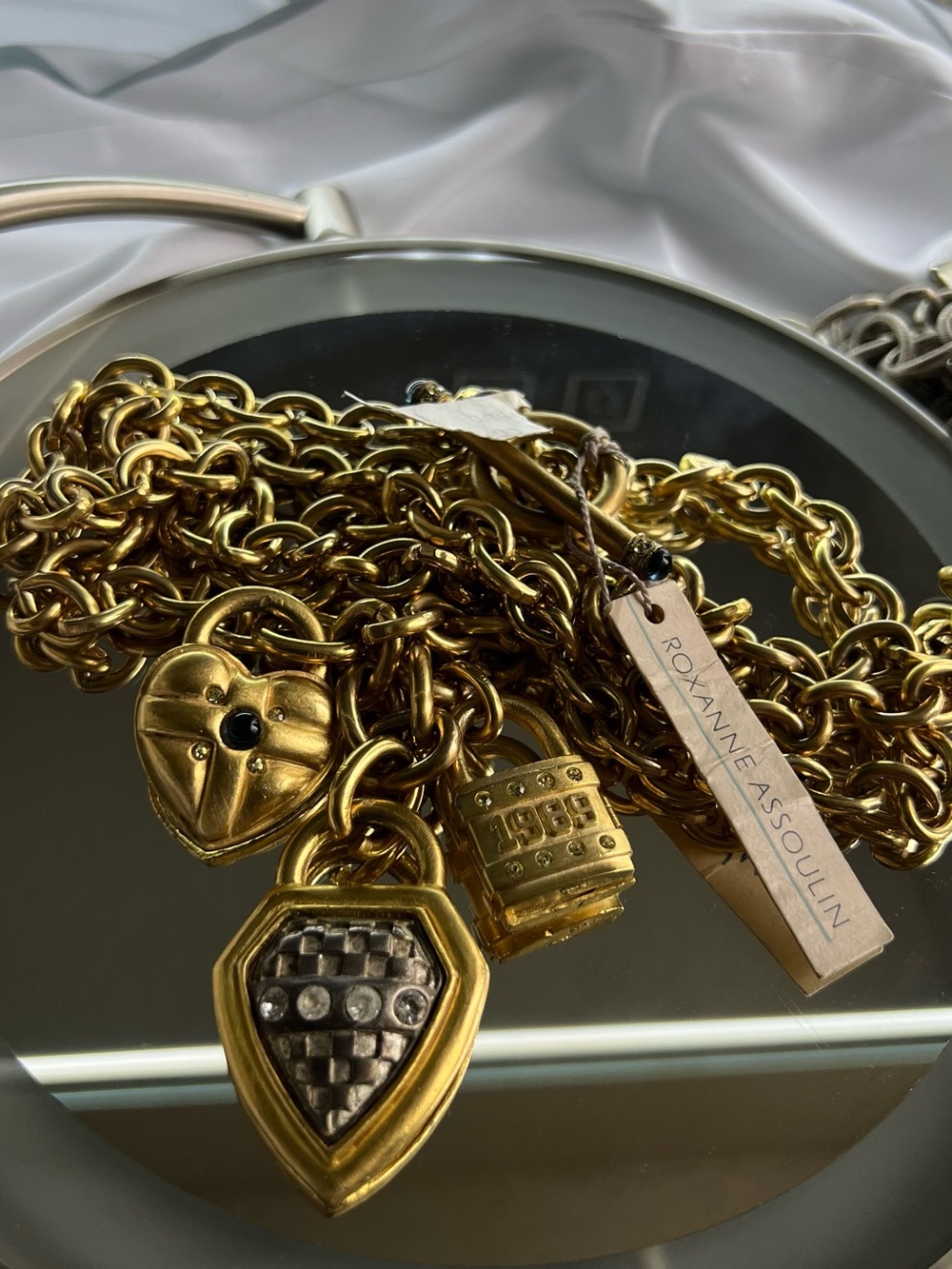 Roxanne Assoulin Gold Charm Chain Necklace